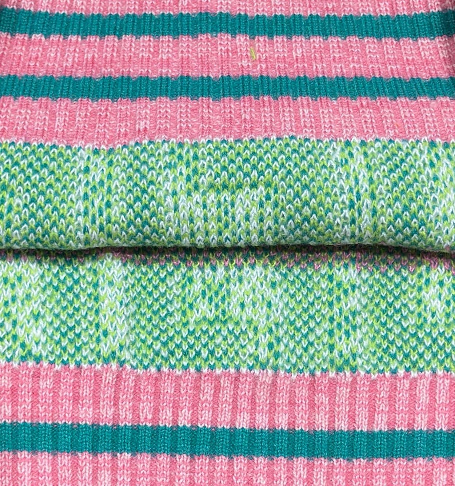 ÁO FENDI Cashmere Green and Pink Sweater