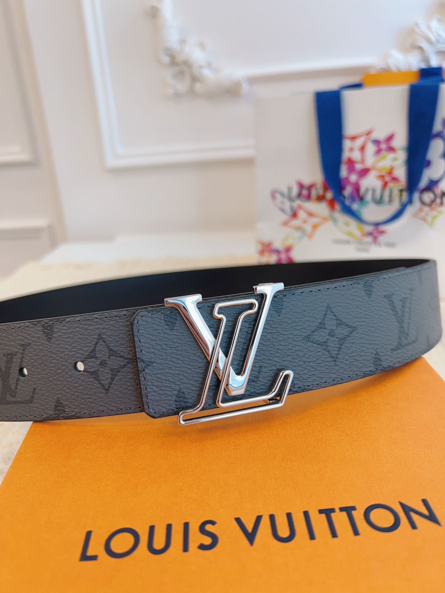DÂY LƯNG LOUIS VUITTON BROWN MONOGRAM LEATHER Khóa bạc