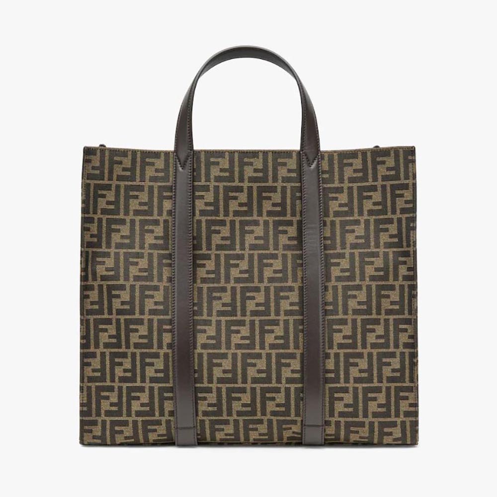 TÚI Fendi Shopper FF Jacquard Fabric Bag