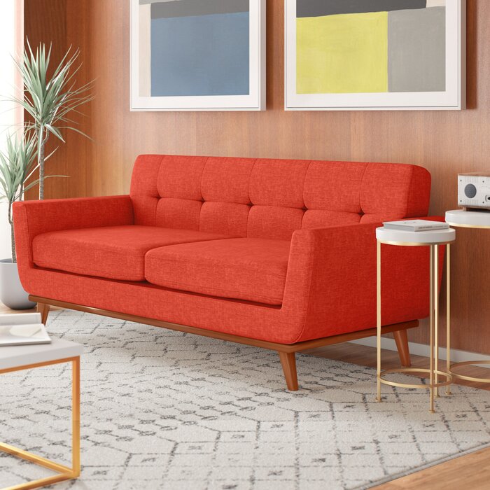 SOFA NỈ CHÂN GỖ TỰ NHIÊN LOMBARDY