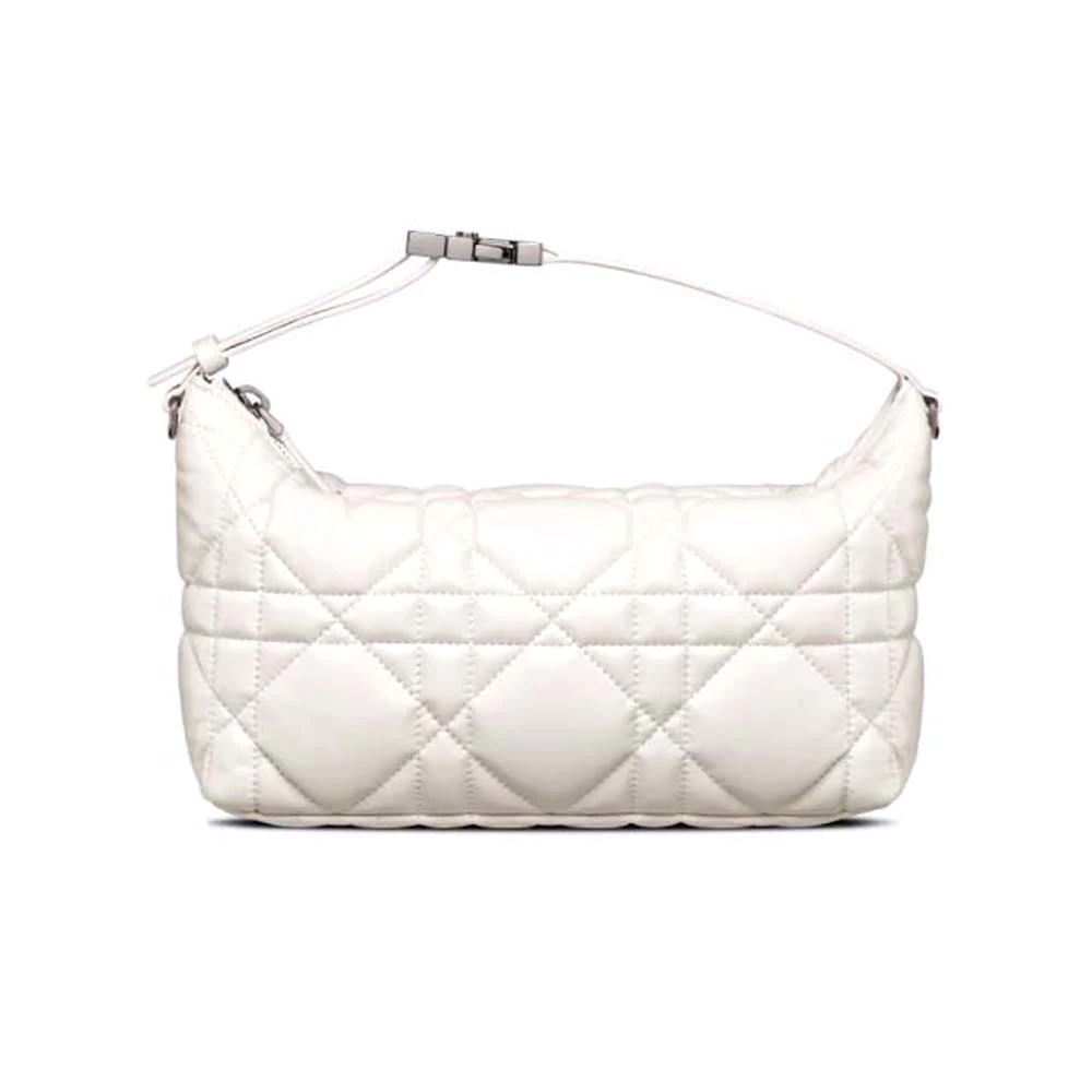 TÚI Dior Women Medium Diortravel Nomad Pouch Latte Macrocannage Calfskin