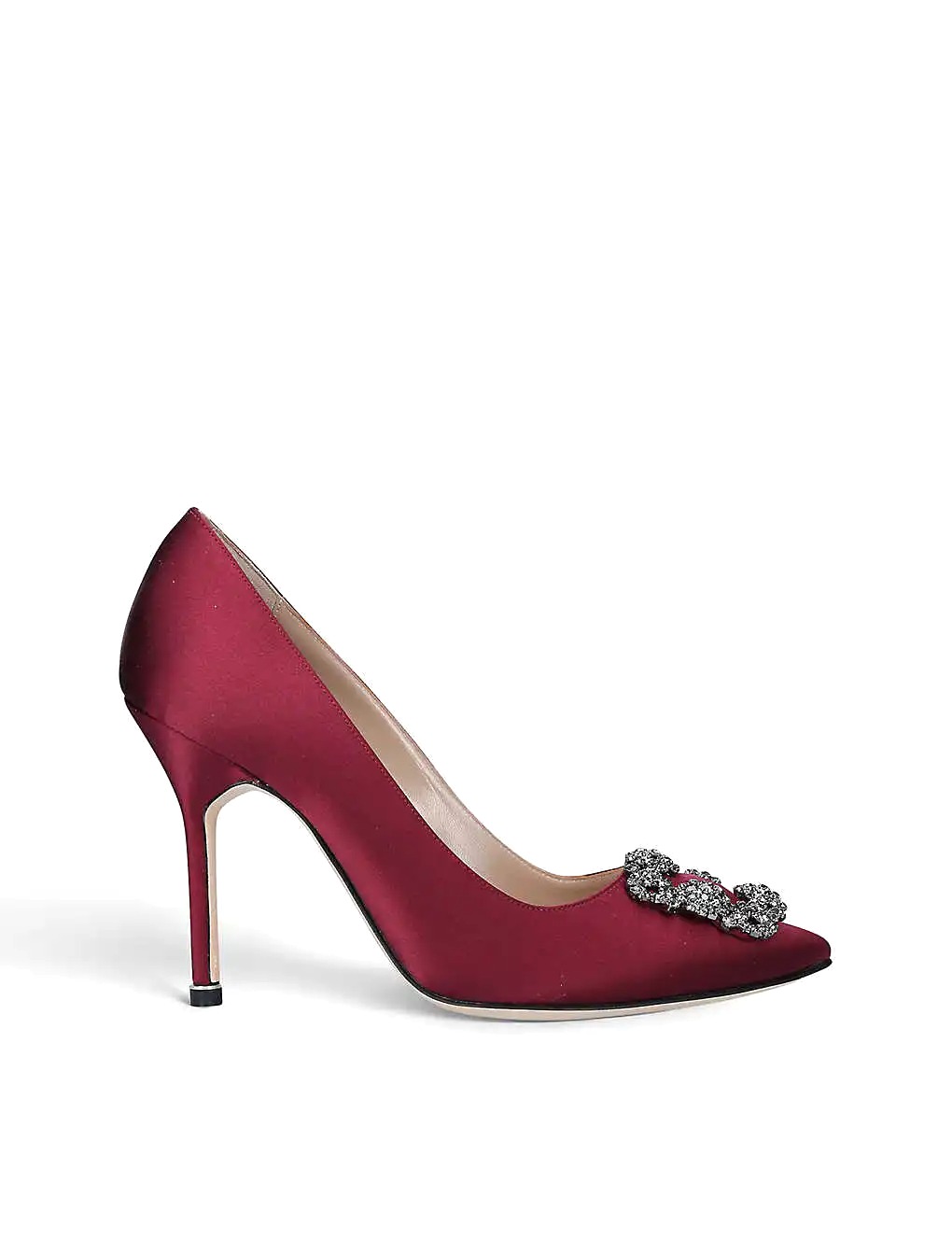 GIÀY MANOLO BLAHNIK Hangisi 105 crystal-embellished satin courts