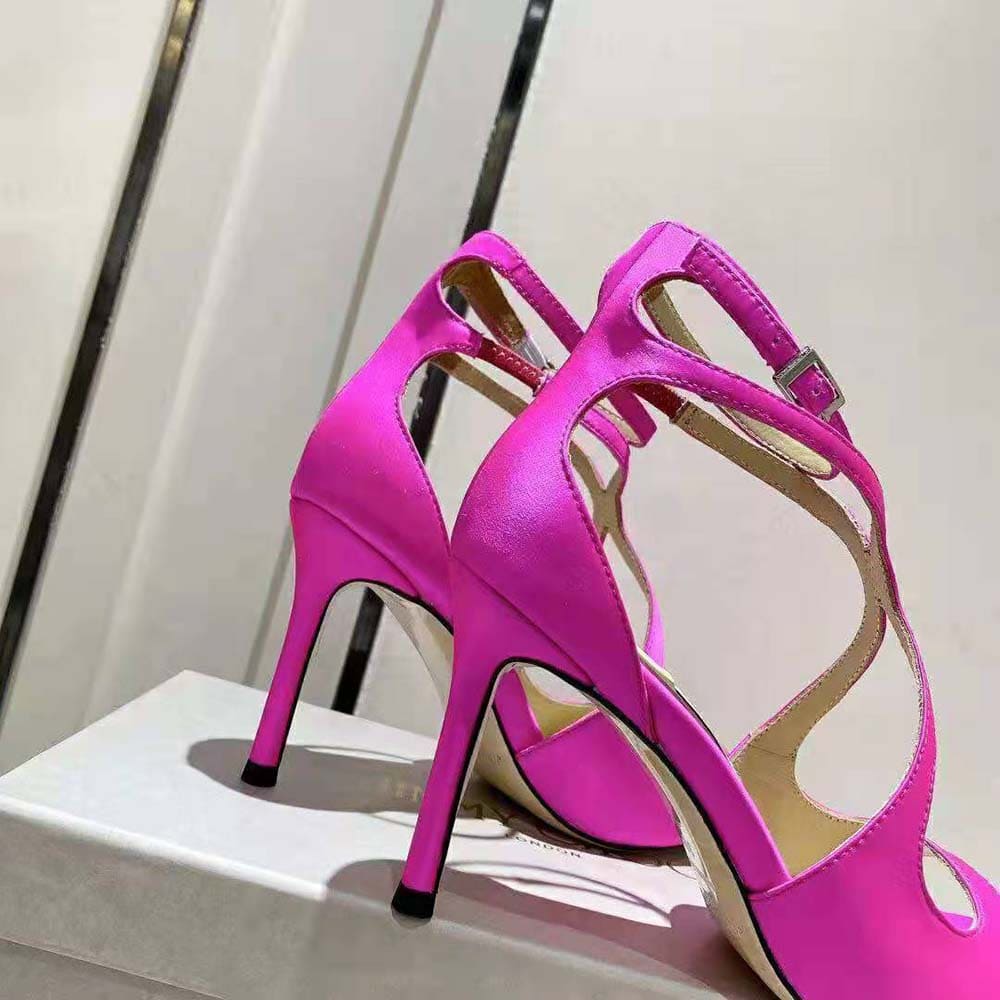 GIÀY Jimmy Choo Women Azia 110 Fuchsia Satin Sandals