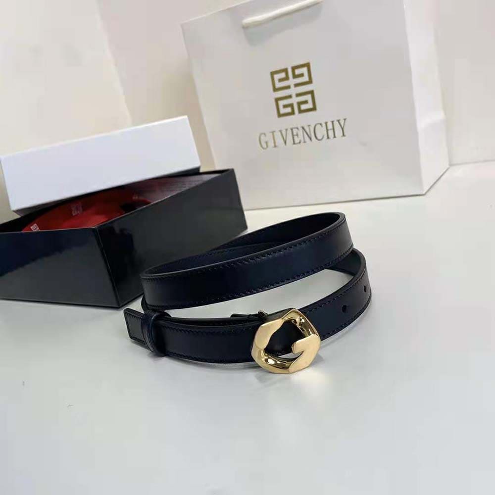 DÂY LƯNG Givenchy Women G Chain Buckle Thin Reversible Belt in Smooth Leather-Gold