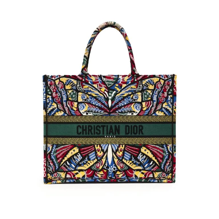 TÚI DIOR Book Tote Large Canvas Floral