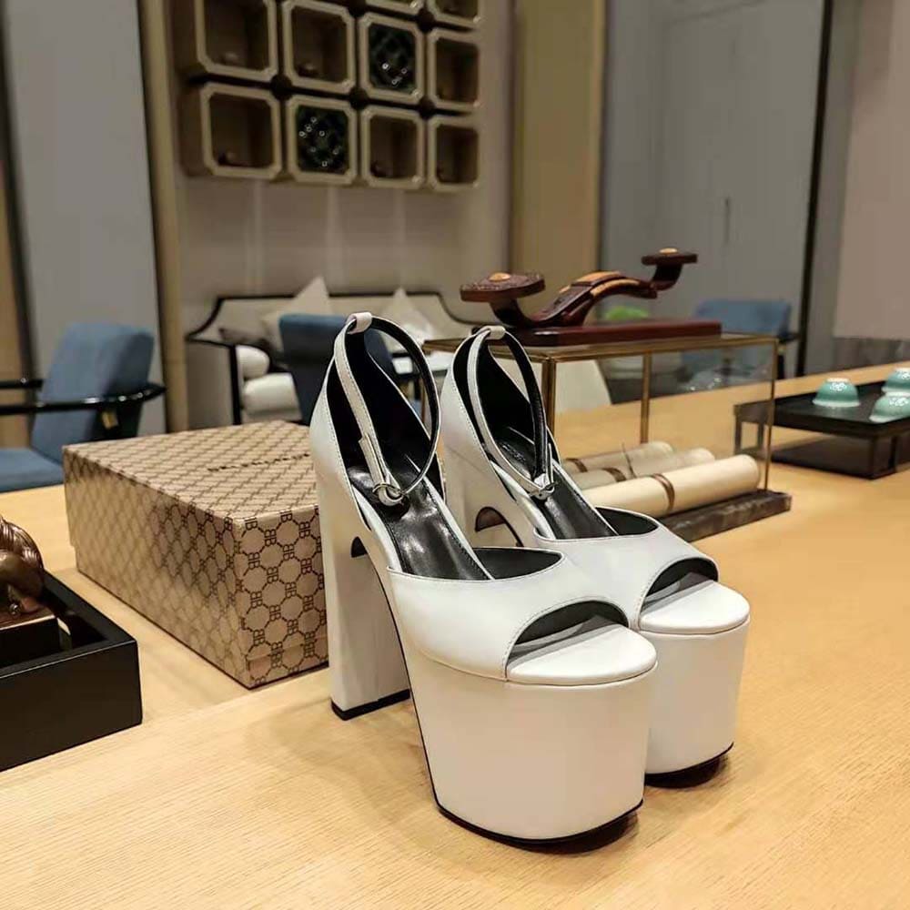 GIÀY Balenciaga Women Camden 160mm Sandal in Optic White