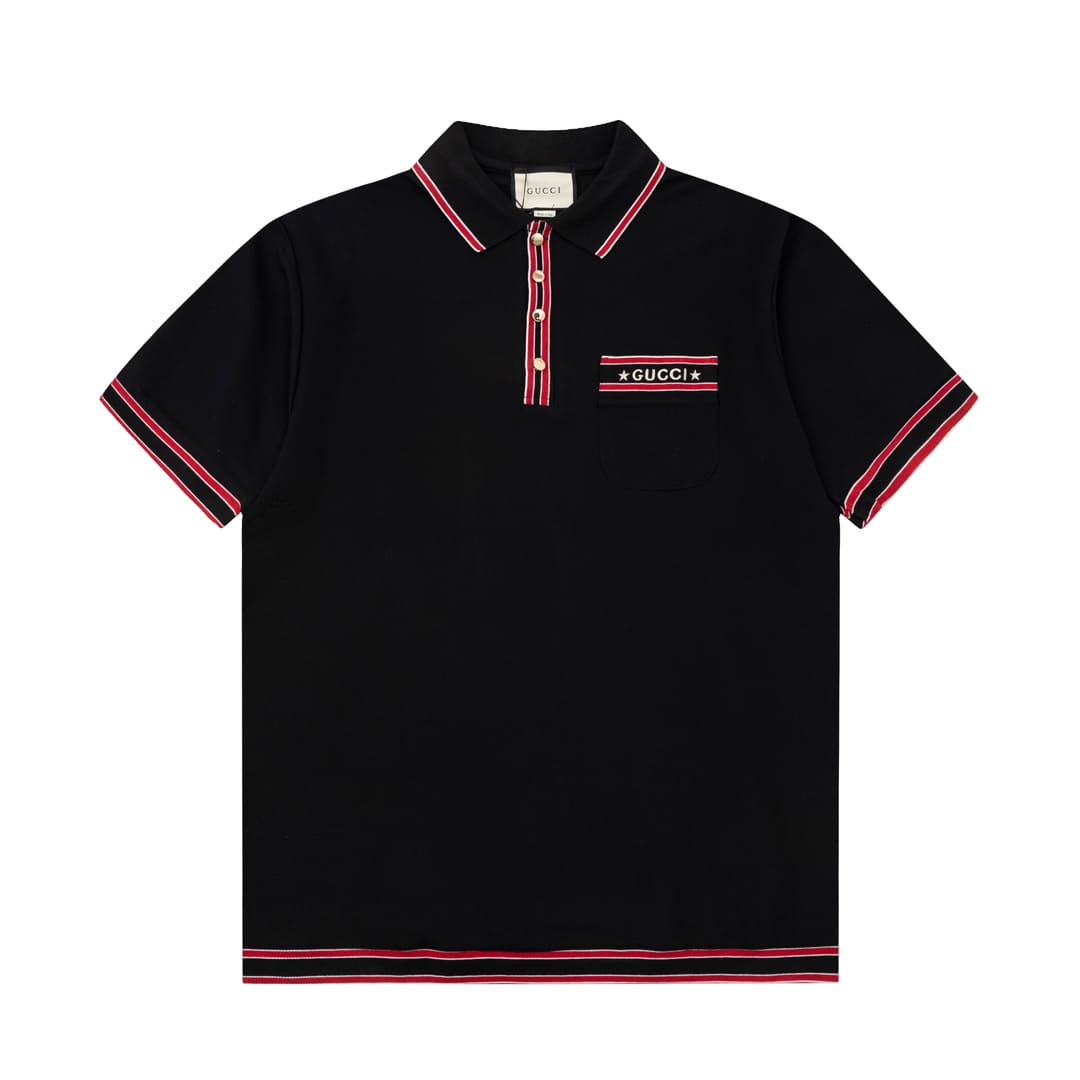 ÁO GUCCCI POLO SHIRT MÀU ĐEN UNISEX