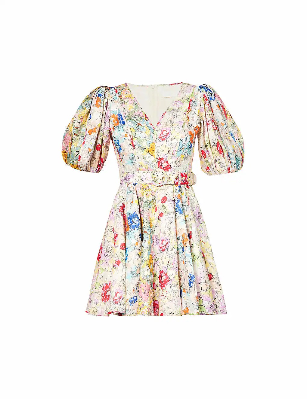 VÁY ZIMMERMANN Clover floral-print linen mini dress
