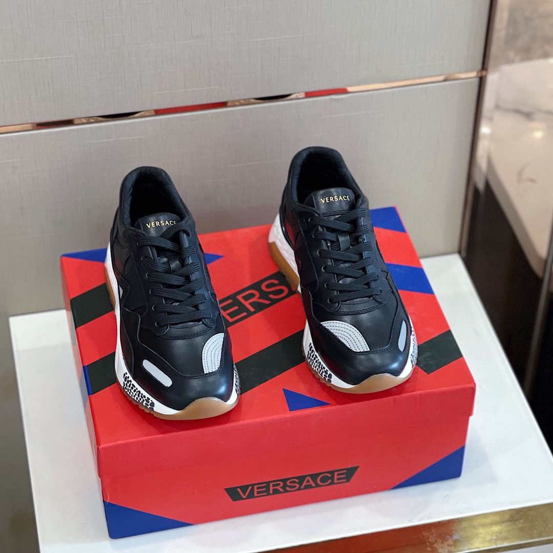 GIÀY VERSACE STUDD LEATHER SNEAKER SHOES AAA