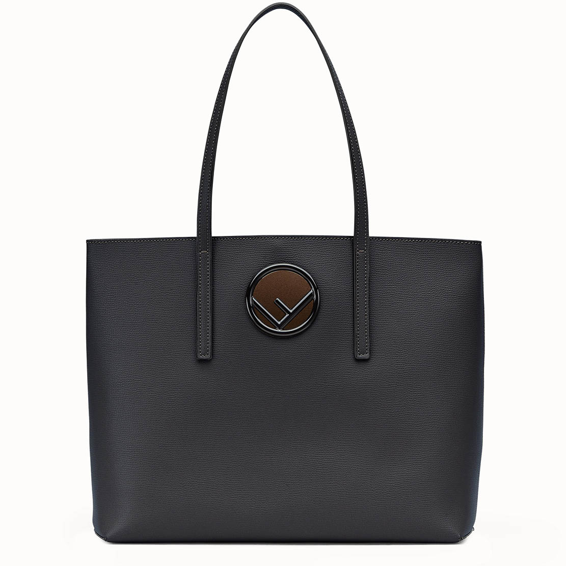TÚI Fendi Women Leather Logo Shopper Bag-Black