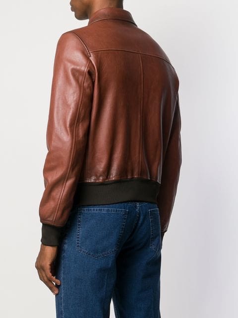 ÁO TOMFORD CLASSIC LEATHER JACKET DA BÒ