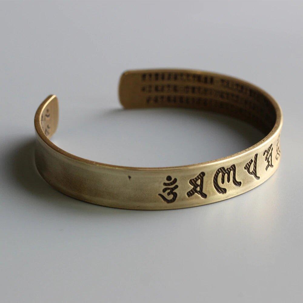 Vòng tay đồng The Heart Of Prajna Paramita Sutra Brass Bangle