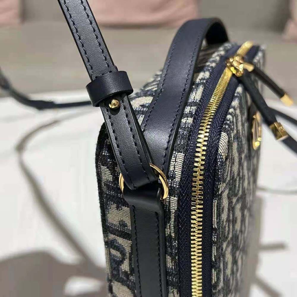 TÚI Dior Women 30 Mmontaigne Box Bag Blue Multicolor Dior Oblique Jacquard Top Quality
