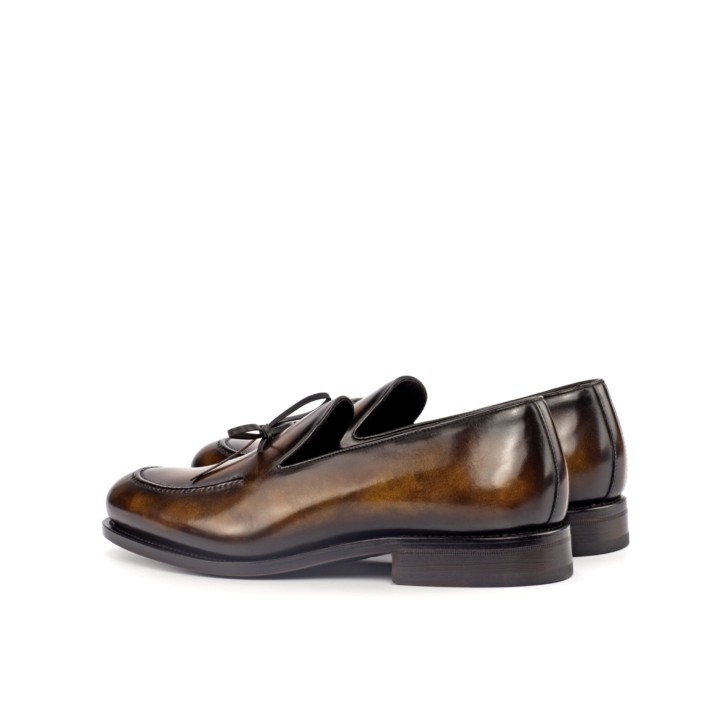 HENDERSON SHOES PERSONALIZATION Tobacco Patina Loafer HANDCRAFTED SHOES
