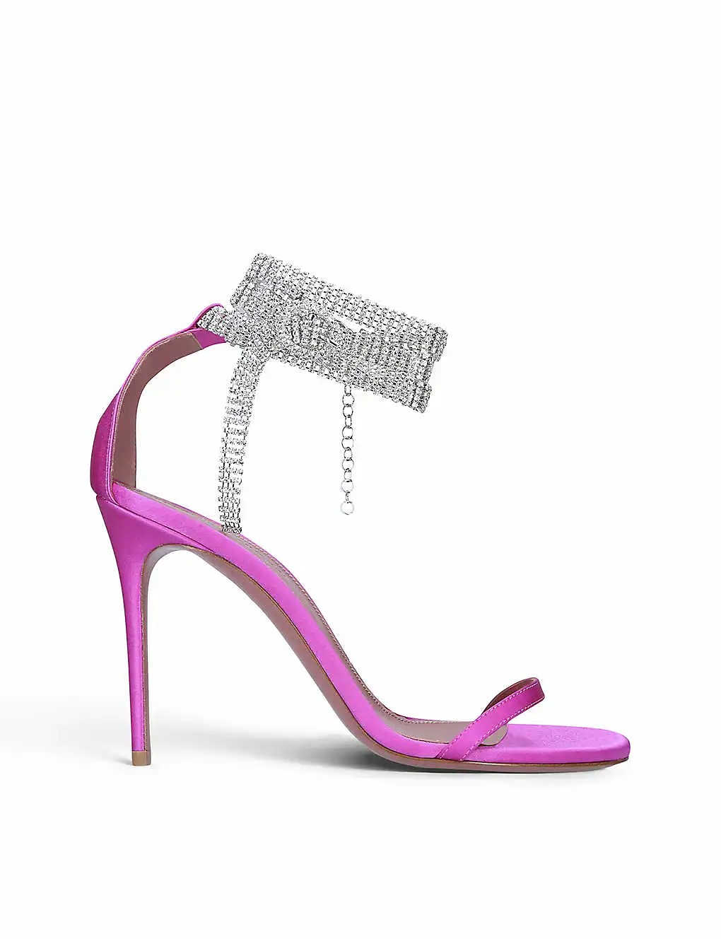 GIÀY AMINA MUADDI Giorgia crystal-embellished satin heeled sandals