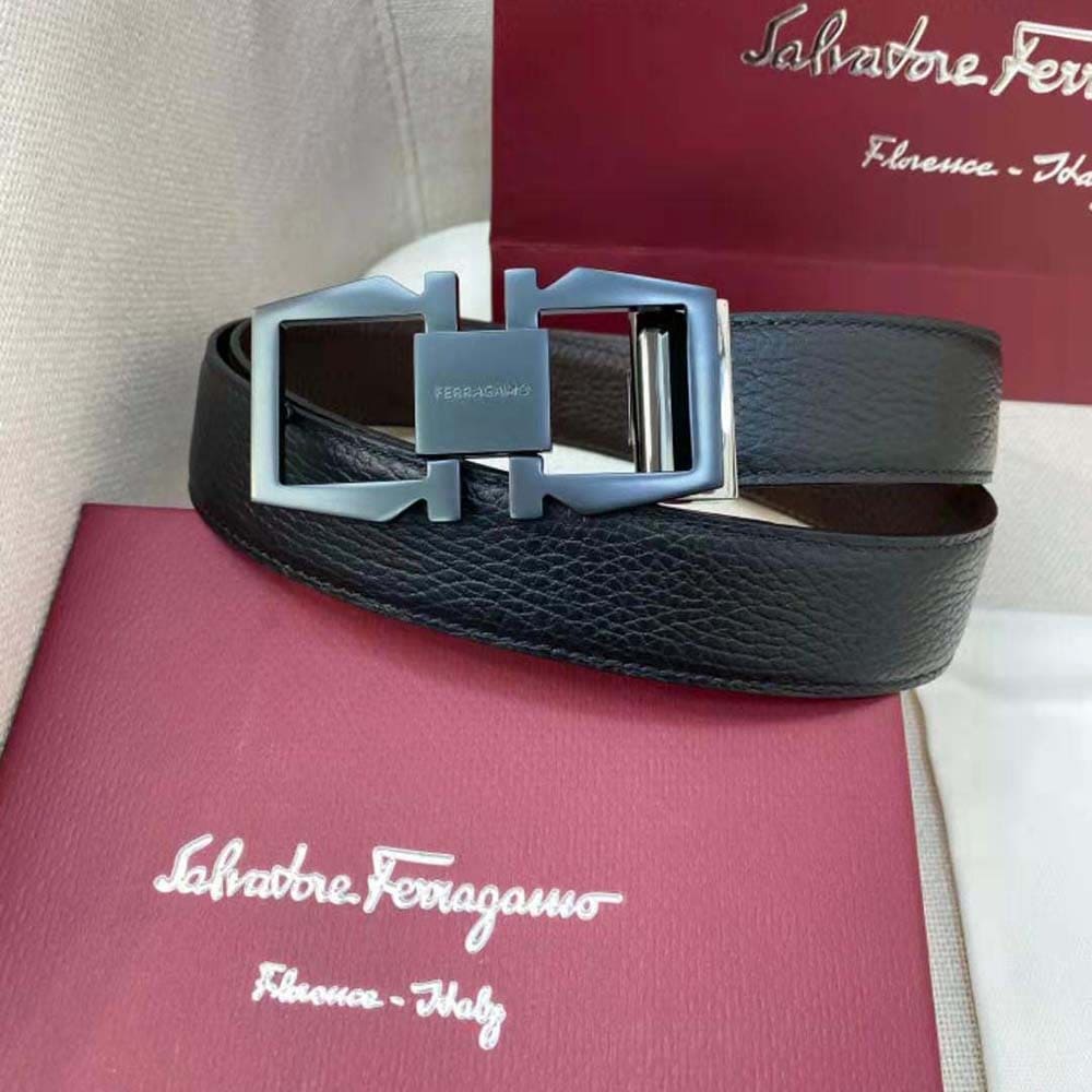 DÂY LƯNG Salvatore Ferragamo Men Reversible and Adjustable Gancini Belt
