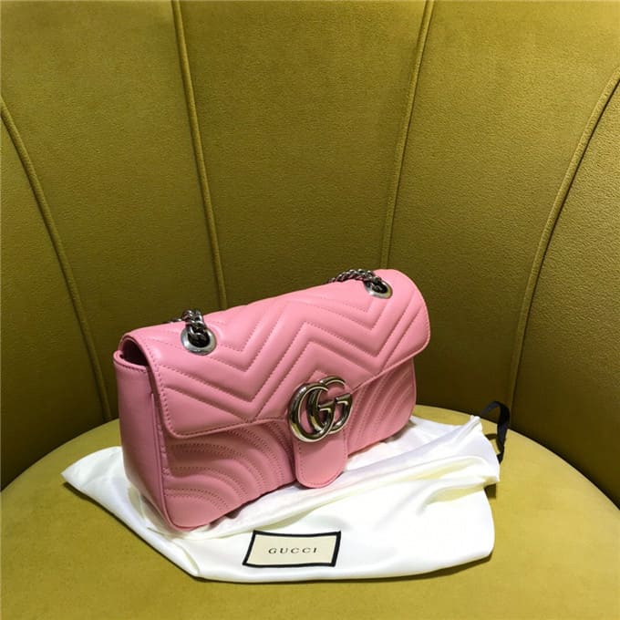 TÚI Gucci GG marmont small shoulder bag pink Top Quality
