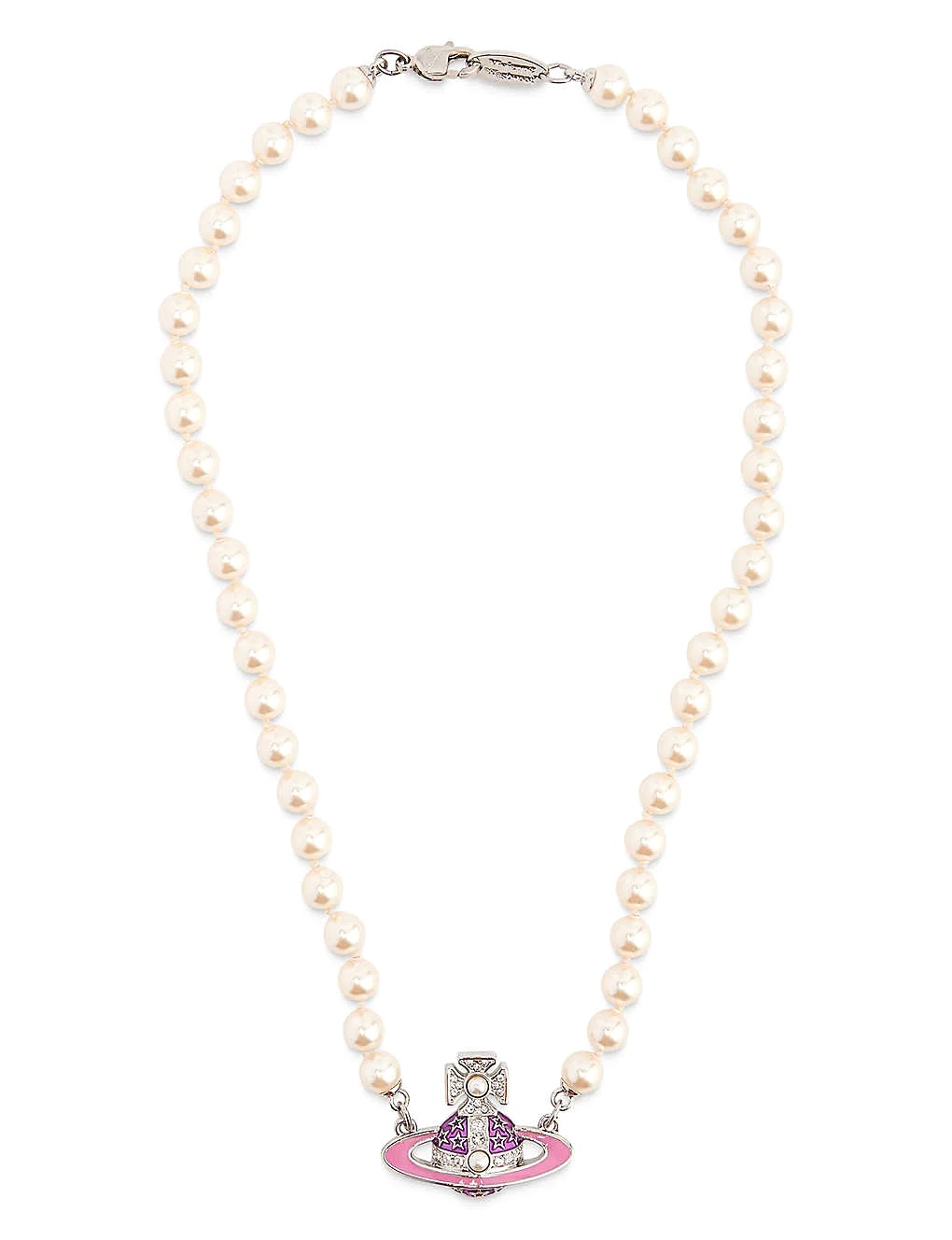 DÂY VIVIENNE WESTWOOD JEWELLERY Roxanne silver-toned brass and faux-pearl necklace