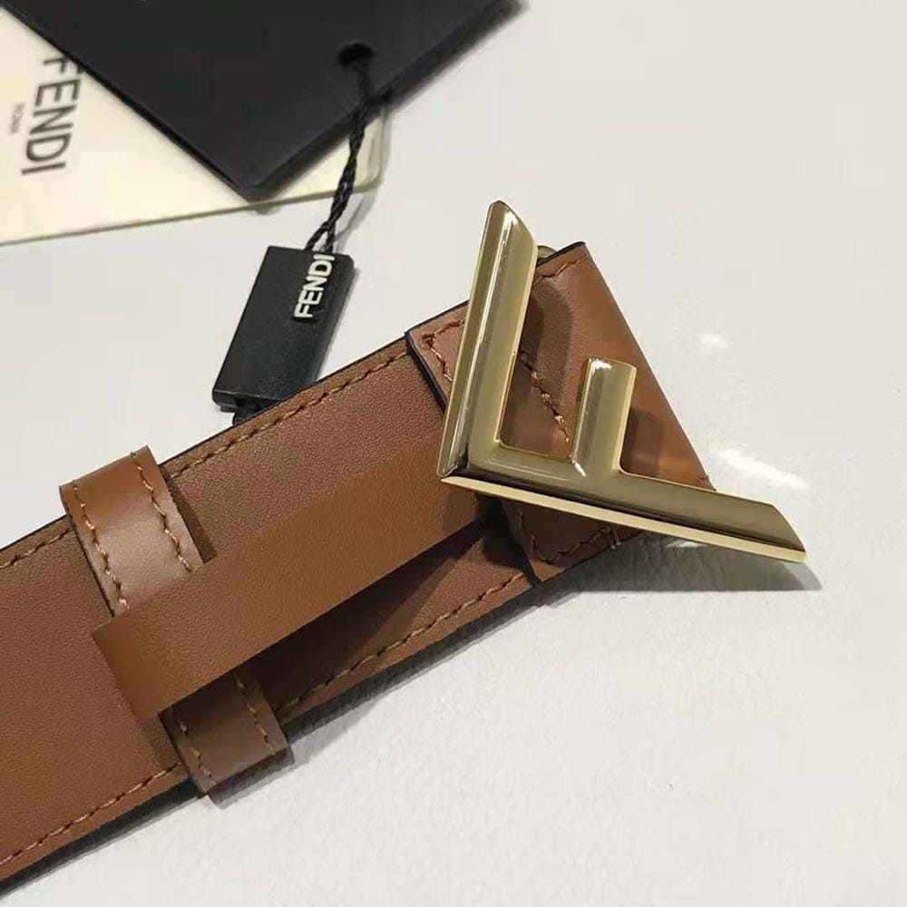 DÂY LƯNG Fendi Women Brown Leather Belt