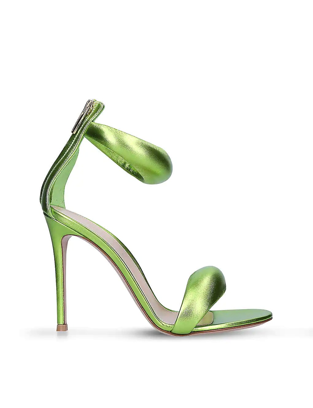 GIÀY GIANVITO ROSSI Bijoux metallic leather heeled sandals