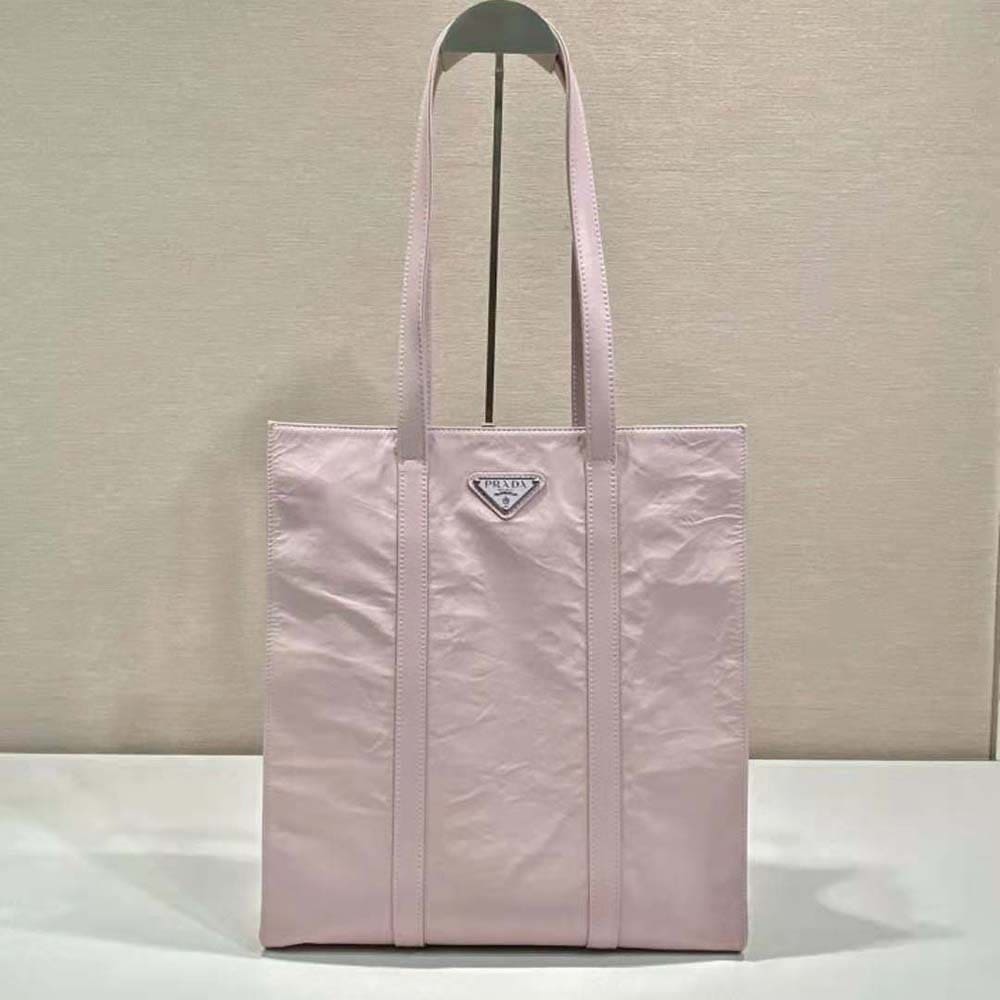 TÚI Prada Women Small Antique Nappa Leather Tote-Pink