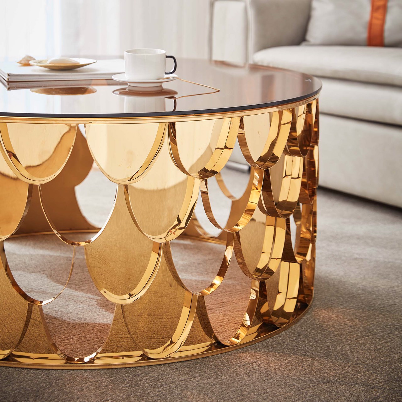 BÀN TRÀ MẠ VÀNG CHAMPAGNE coffee table