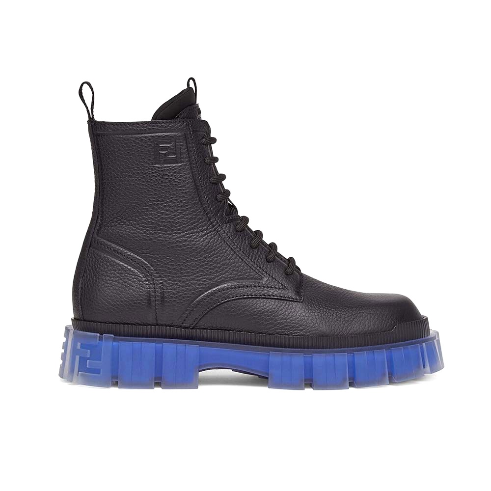 Giày Fendi Women Force Black Leather Ankle Boots