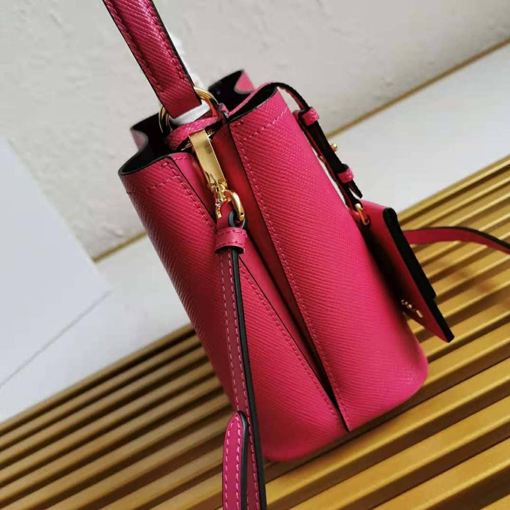 TÚI Prada Women Small Saffiano Leather Prada Panier Bag-Rose