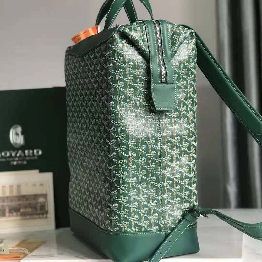 TÚI Goyard Women Sac A Dos Cisalpin in Goyardine Canvas & Chevroches Calfskin-Green