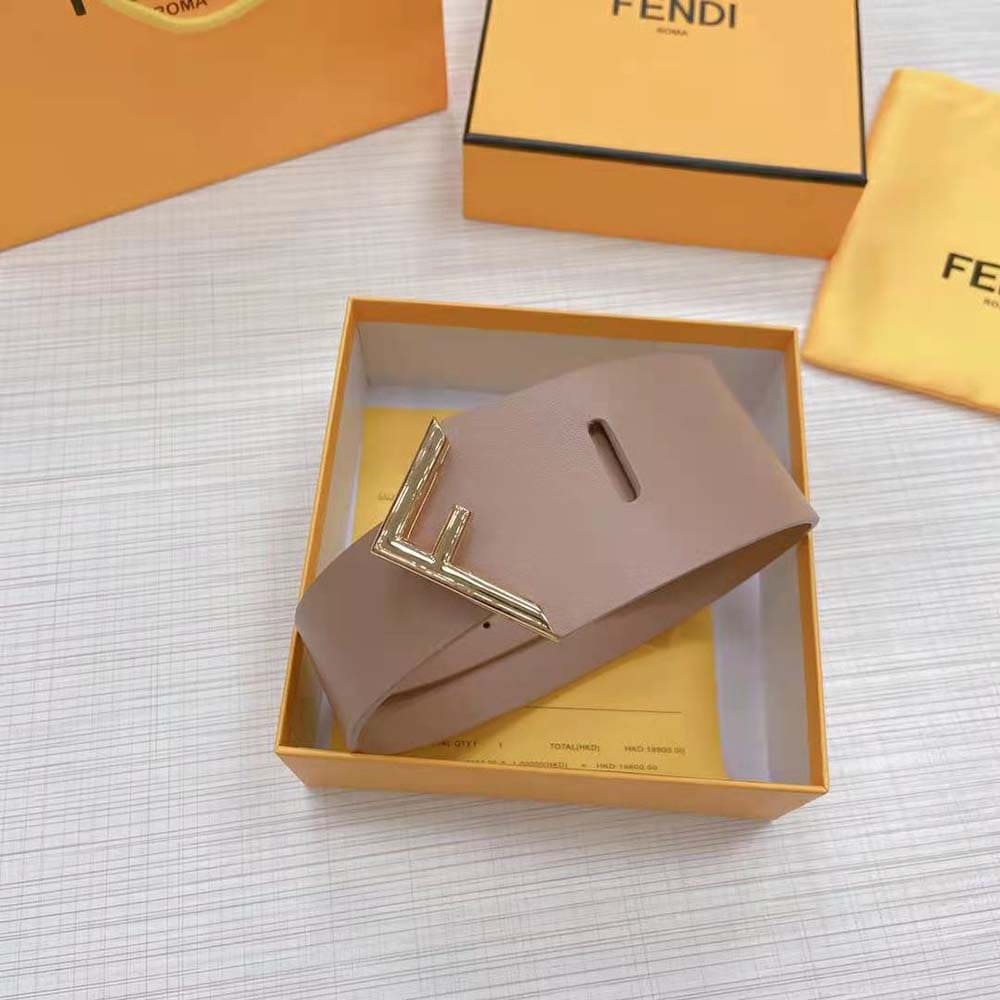 DÂY LƯNG Fendi Women Beige Leather Belt