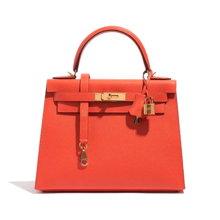 TÚI Hermès Kelly 28 Epsom Capucine Gold Buckle khóa vàng