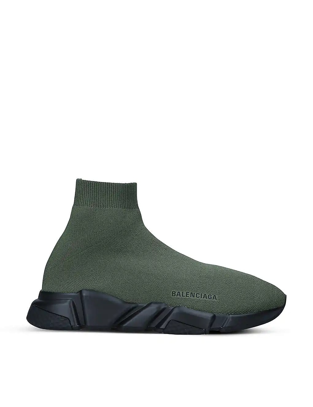 Womens Speed 20 Clear Sole Recycled Knit Sneaker in Black Balenciaga US #43 Womens Speed 20 Clear Sole Recycled Knit Sneaker in Black Balenciaga US