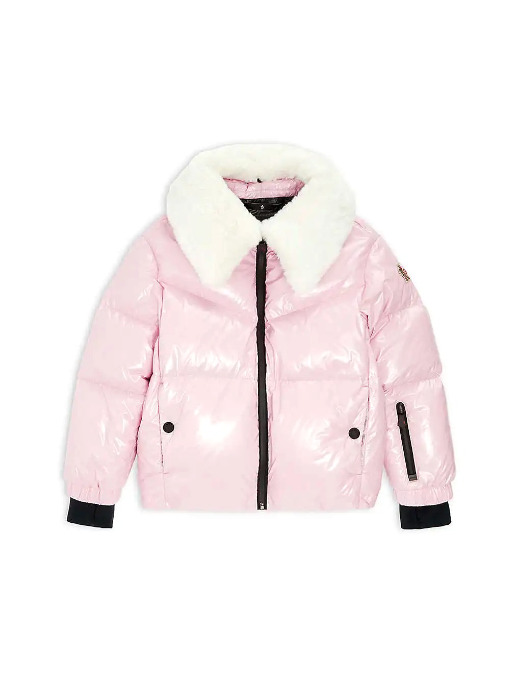 ÁO MONCLER Edling faux-fur collar shell-down jacket 4-14 years