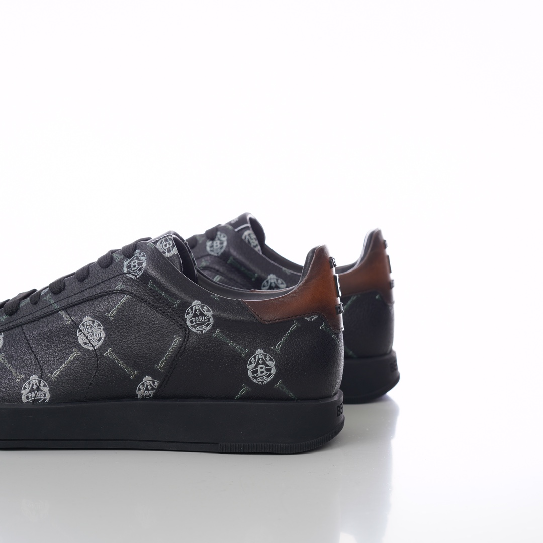 GIÀY BERLUTI LOGO LEATHER SNEAKER SHOES AAA
