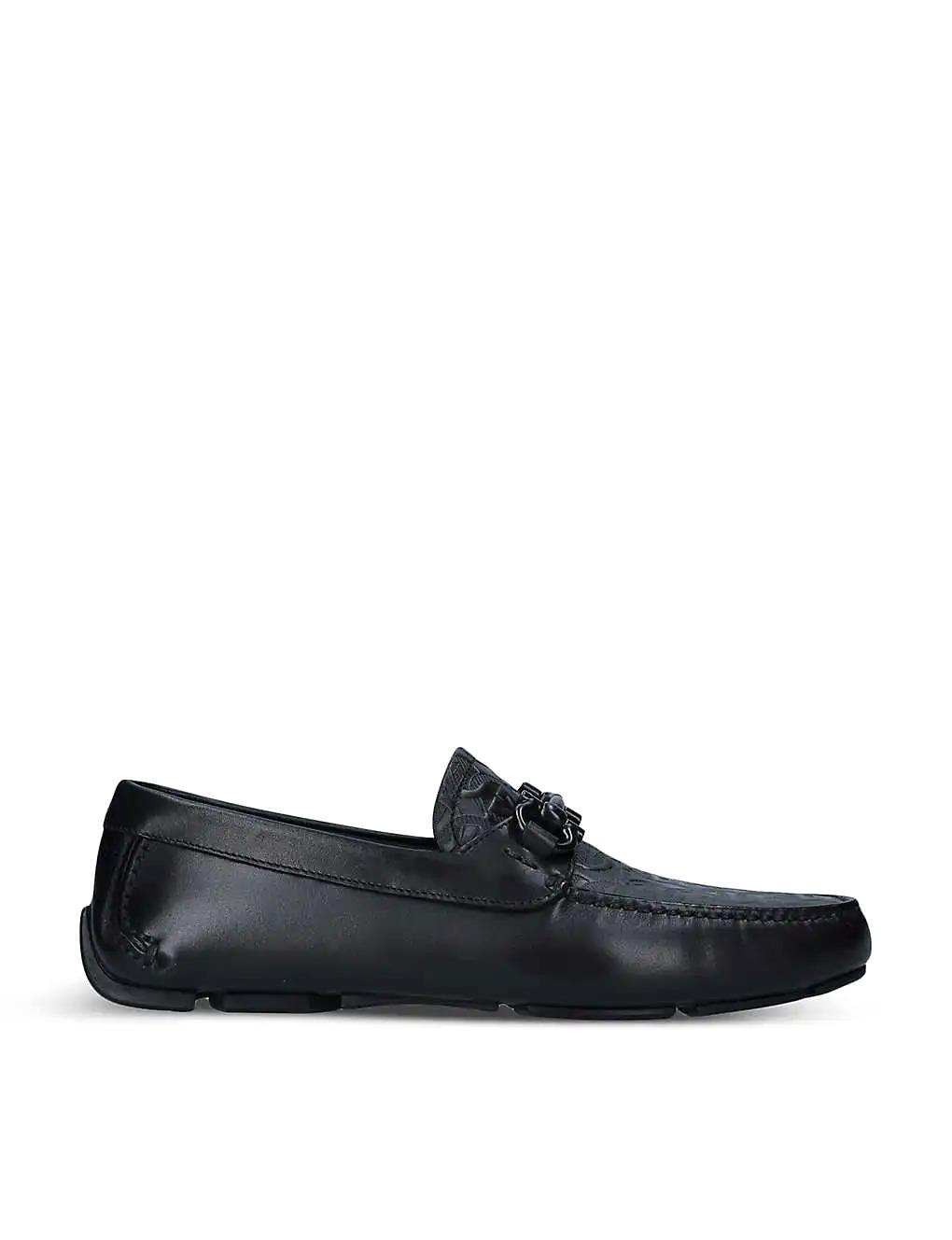 GIÀY SALVATORE FERRAGAMO Parigi Gancho leather driver shoes