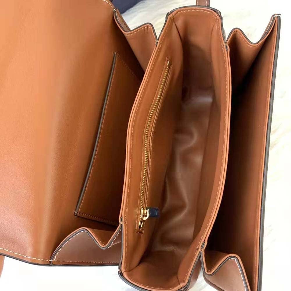 TÚI Celine Women Medium Triomphe Bag in Triomphe Textile and Calfskin