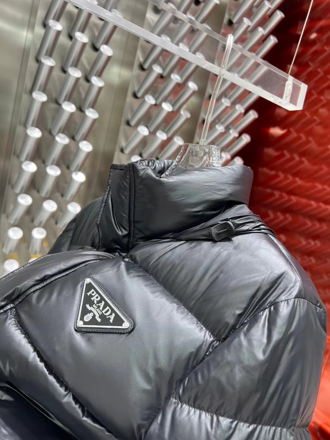 ÁO PRADA TRIANGLE LOGO DOWN JACKET