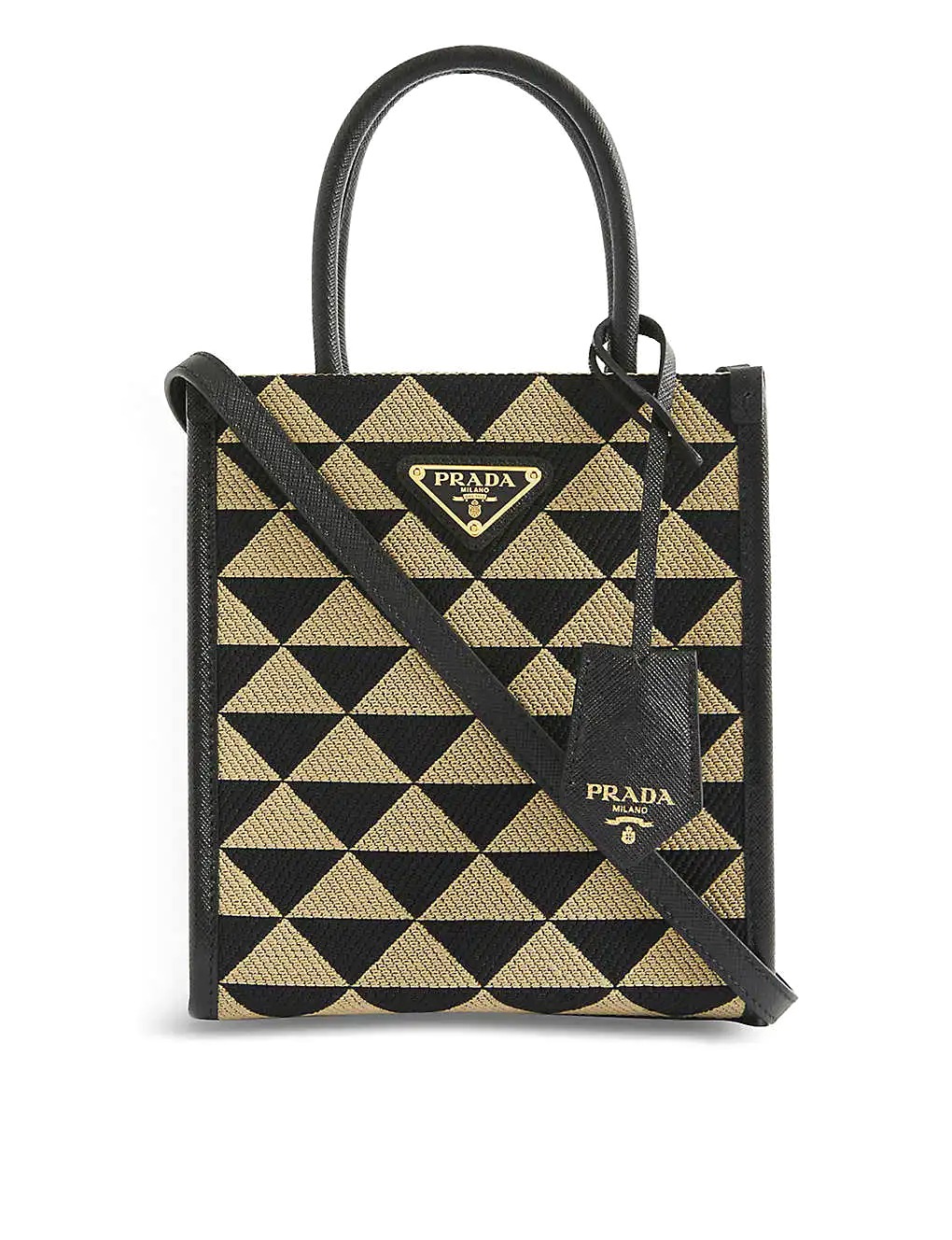TÚI PRADA Symbole brand-plaque woven mini bag