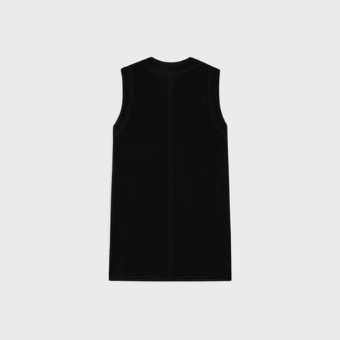 VÁY CELINE TRAPEZE MINI DRESS IN VELVET RAW WASH