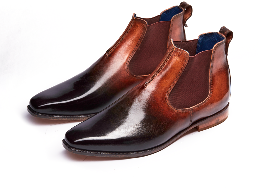 HENDERSON SHOES PERSONALIZATION CHELSEA BOOTS ESPRESSO PAINTING HANDCRAFTED SHOES