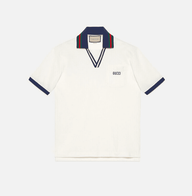 ÁO GUCCI GG POLO SHIRT MÀU TRẮNG UNISEX