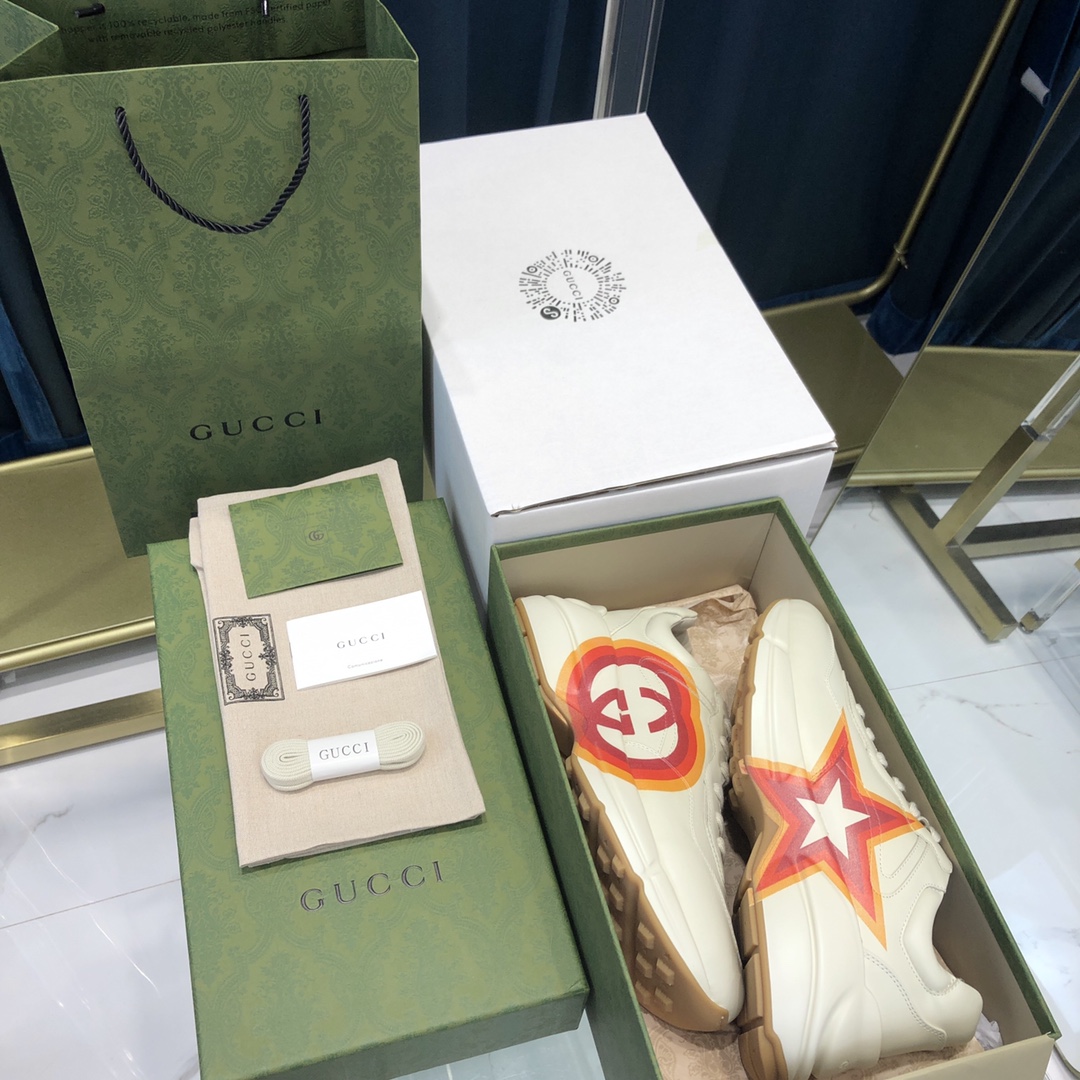 GIÀY GUCCI RHYTON GG ITALIA SNEAKERS SHOES UNISEX