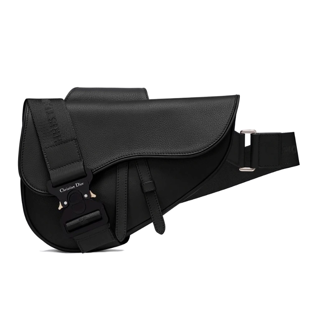 TÚI Dior Saddle Bag Black Grained Calfskin