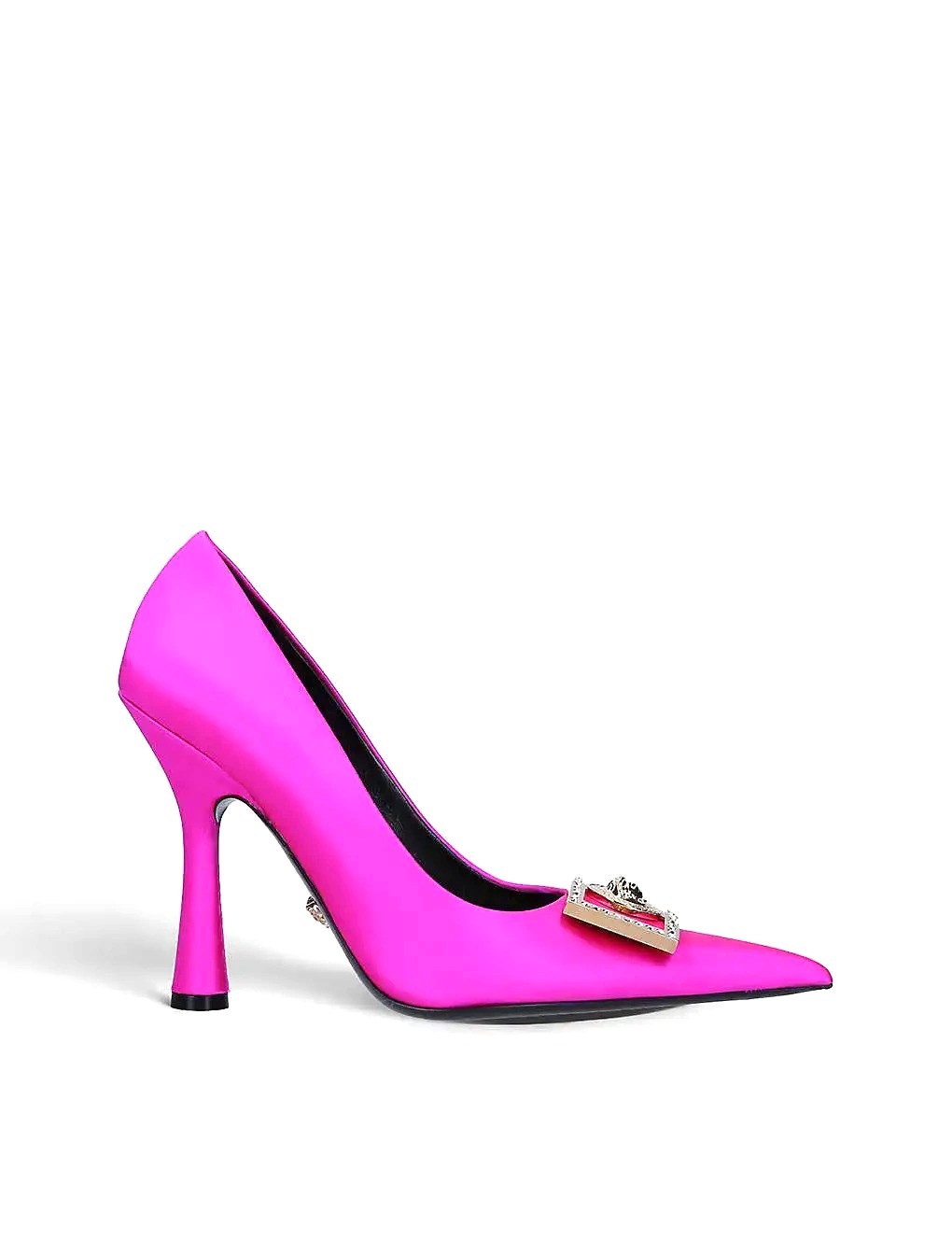 GIÀY VERSACE Medusa logo-plaque satin courts