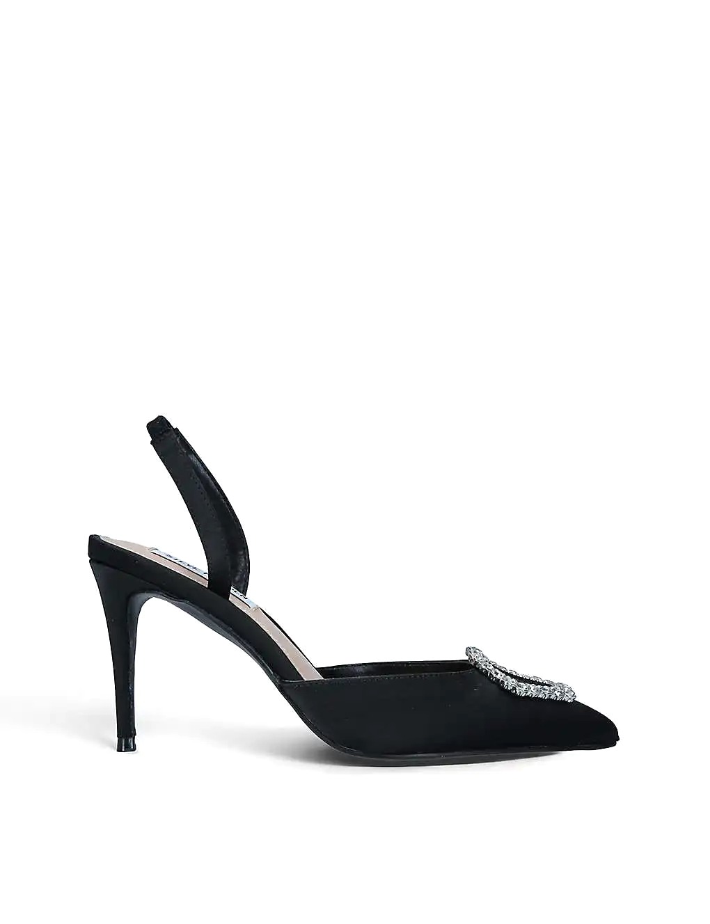 GIÀY STEVE MADDEN Lucent rhinestone-embellished satin heels