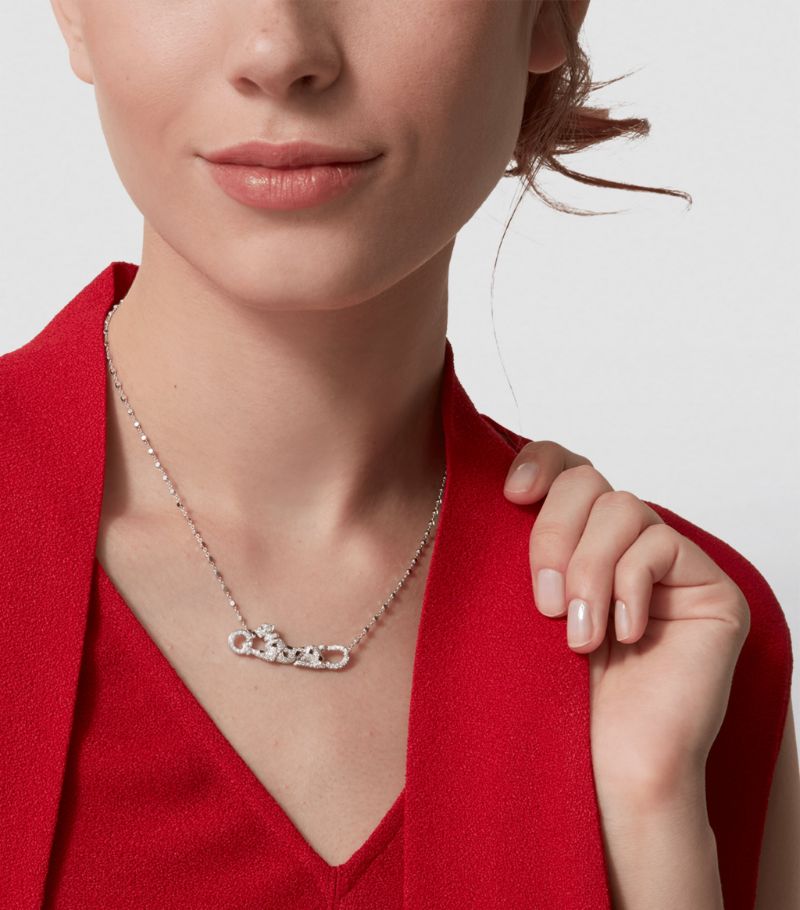 Vòng cổ CARTIER White Gold and Diamond Panthère de Cartier Necklace vàng trắng 18K