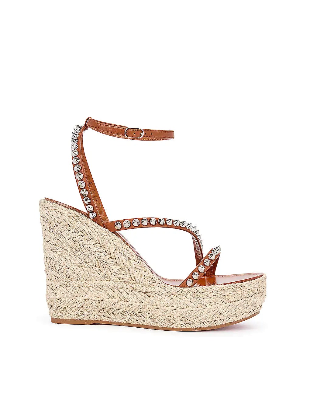 GIÀY CHRISTIAN LOUBOUTIN Mafaldina Zeppa 120 patent-leather and espadrille wedges