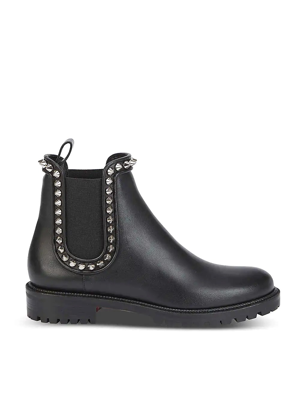 GIÀY CHRISTIAN LOUBOUTIN Capahutta flat calf nappa black silver