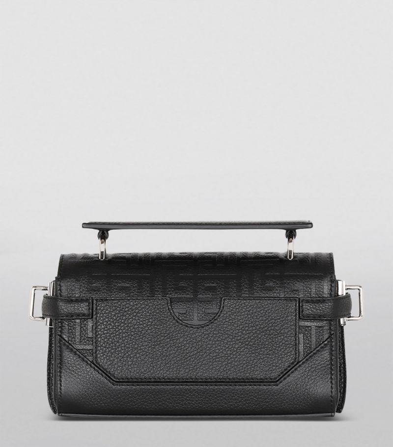 TÚI BALMAIN Embossed Leather B-Buzz 19 Cross-Body Bag