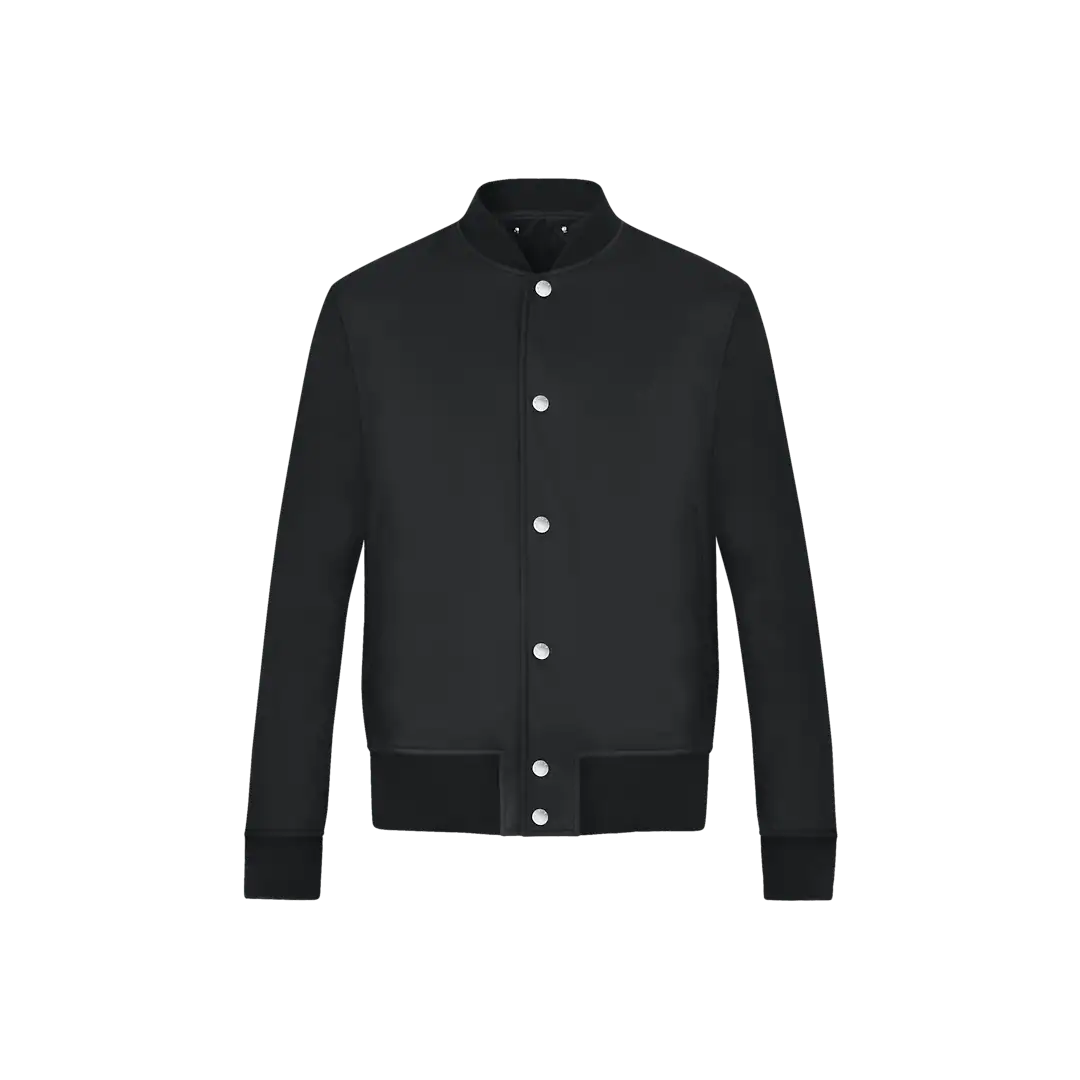 ÁO LOUIS VUITTON VARSITY LEATHER JACKET NOIR